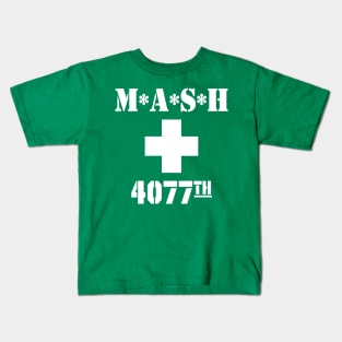 MASH m*a*s*h White Cross 4077th Korea Kids T-Shirt